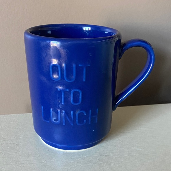 kate spade Other - Kate Spade Dark Blue Ceramic Mug - Out to Lunch Mug